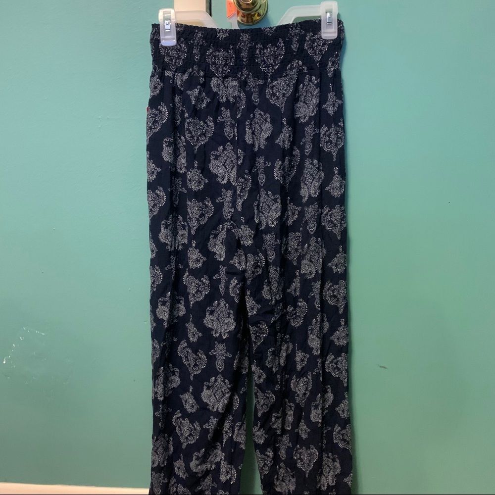 Navy blue wide leg flowy pants NWT
